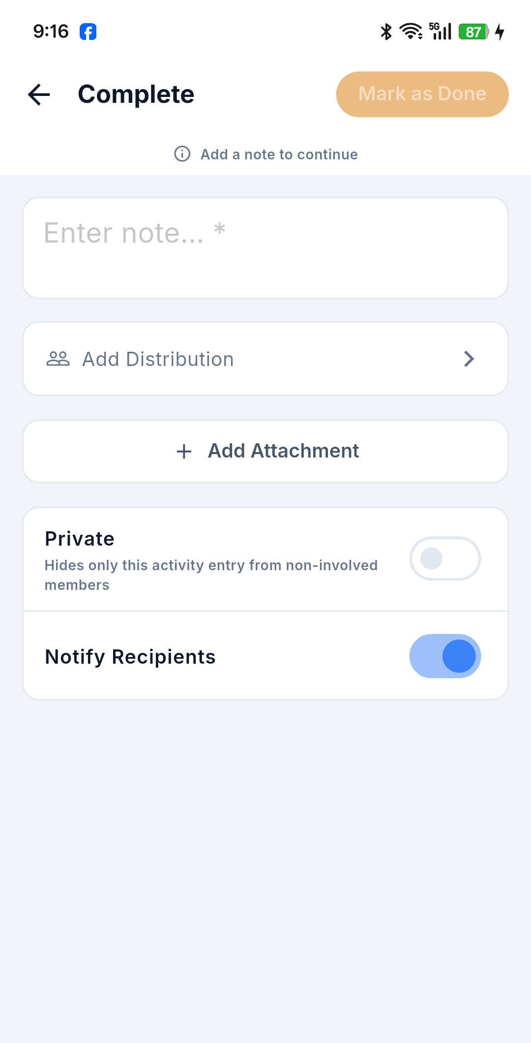 Complete an issue form