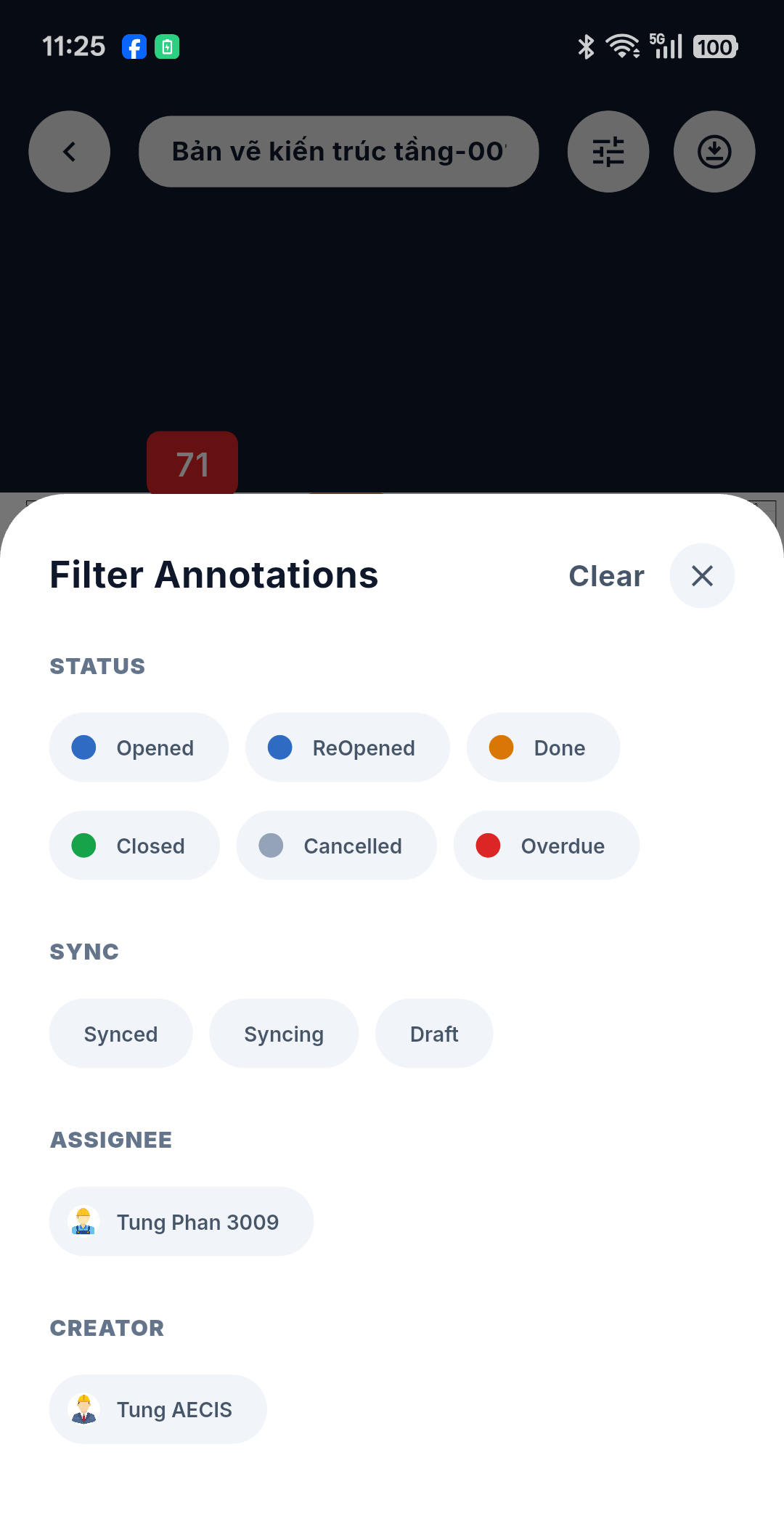 Pin filter sheet
