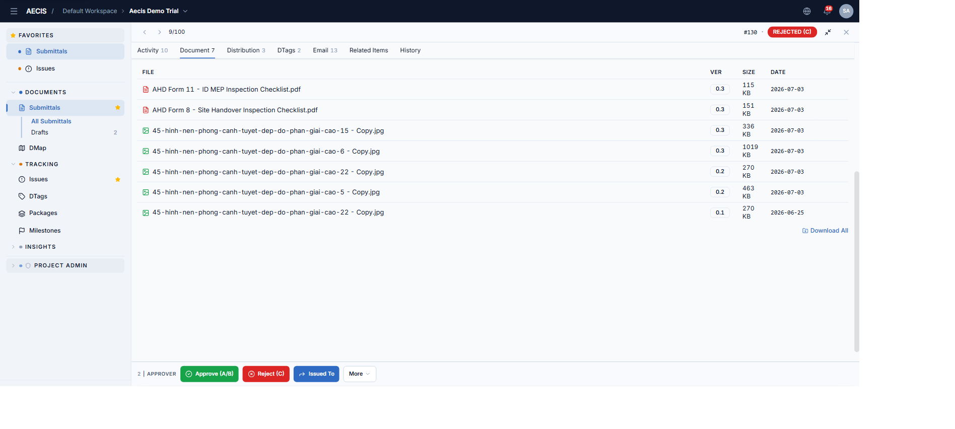 Document tab