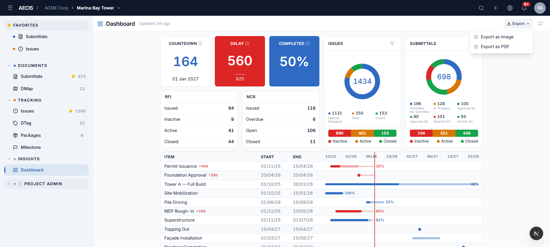 Menu Export